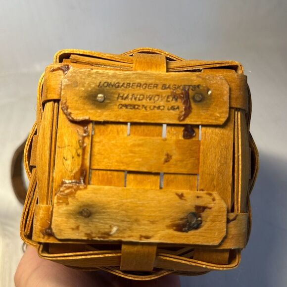 Vintage Longaberger Basket Key Holder Door Hanger Wall Hanger 4” x4” - Picture 4 of 7